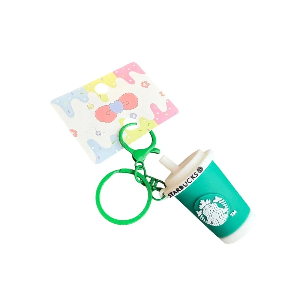 Starbucks Key Chain Women's Green White 3.75
